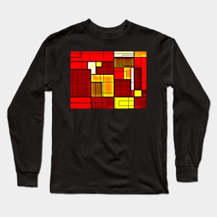 CODE RED Abstract AI Art Long Sleeve T-Shirt